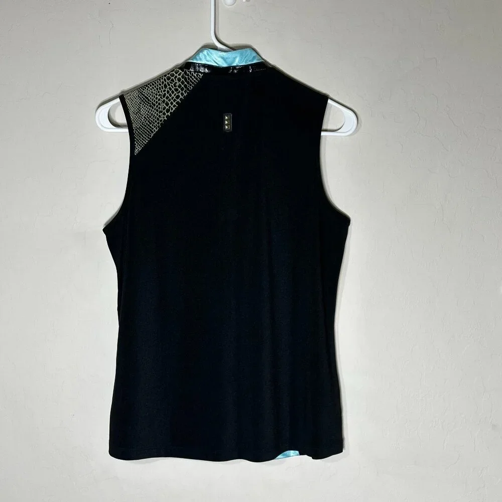 Jamie Sadock Women's Small Sleeveless Top 1/4 Zip Golf Sporty - Picture 2 of 5